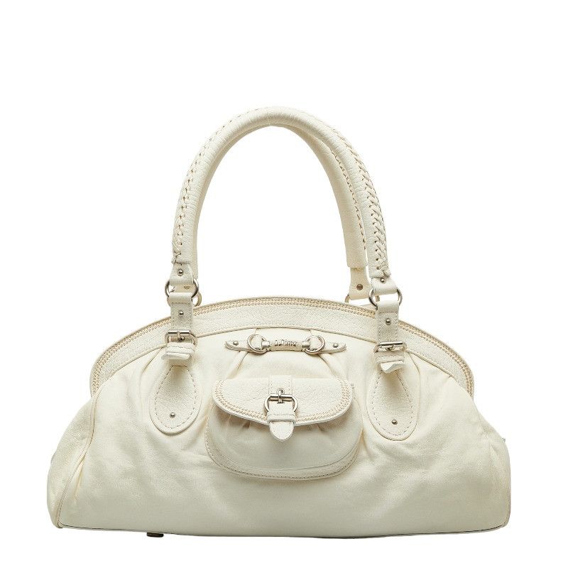 image of Dior Leather My Dior Frame Bag in White, Women's