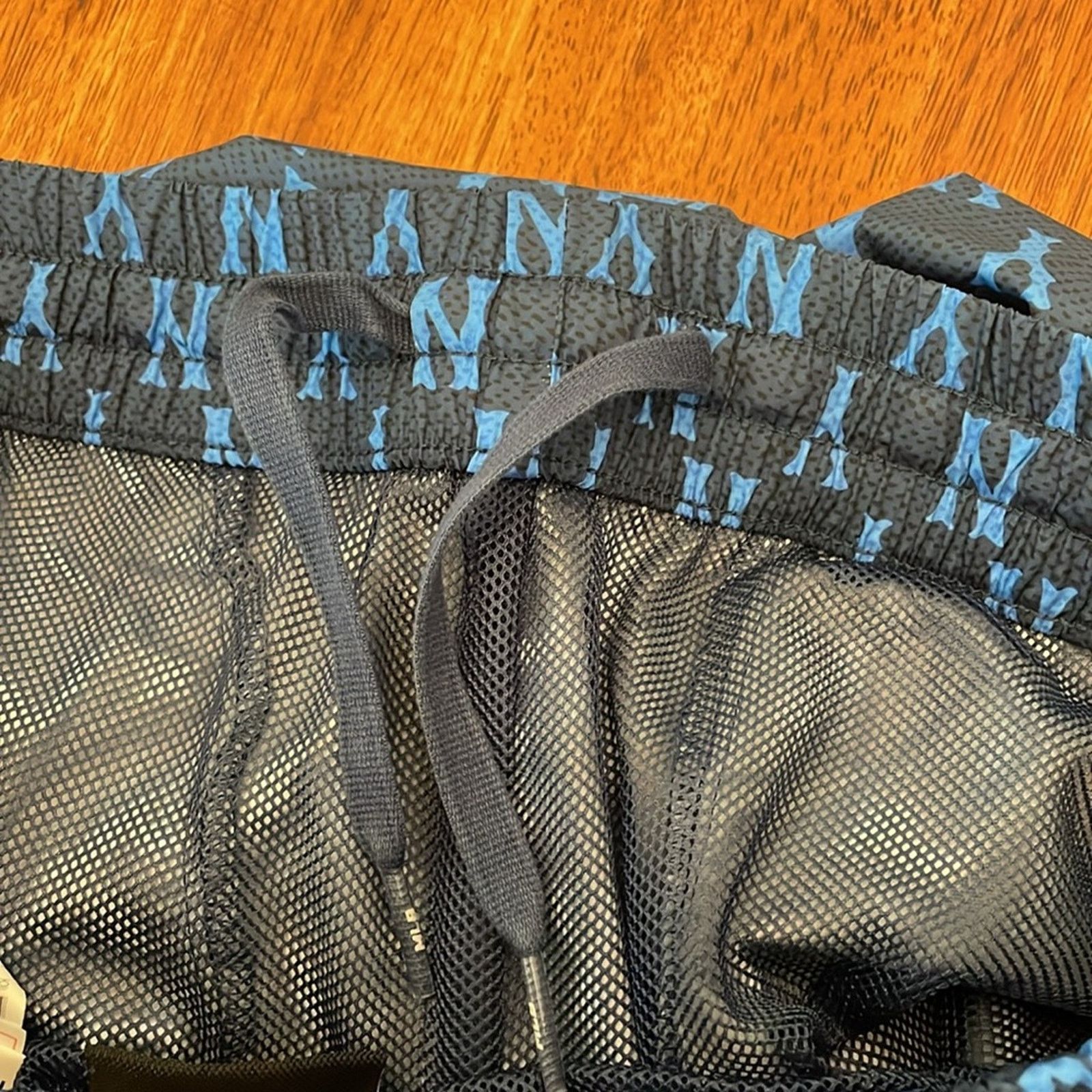 MLB aespa MLB Korea NY Yankees Monogram Logo Woven Nylon Blue M Size 28" / US 6 / IT 42 - 7 Thumbnail