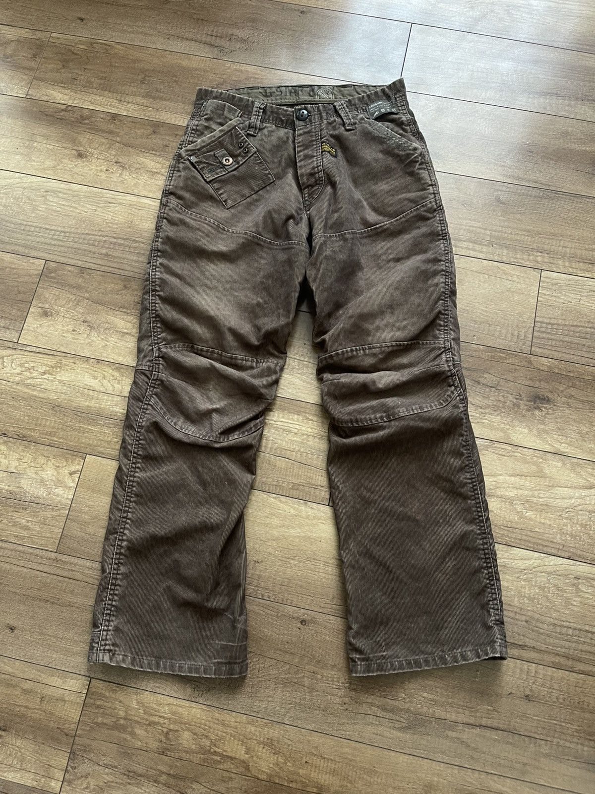 G-Star G Star Raw Vintage Cargo Velvet Pants Big Logo Size US 31 - 5 Thumbnail