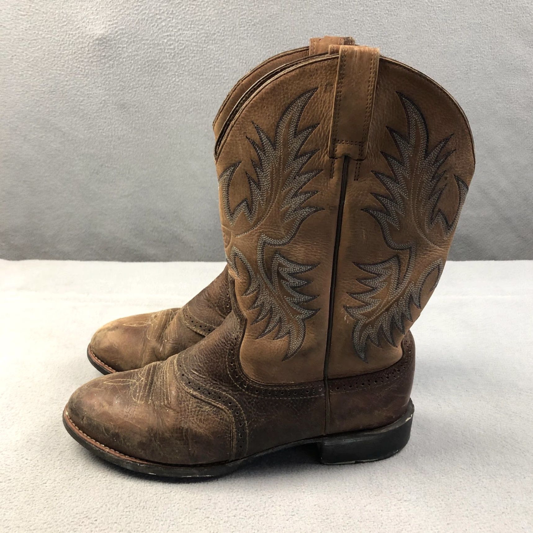 Ariat Ariat Boots Mens 9.5 EE Brown Leather Heritage Stockman Western Cowboy Shoes/Boots Mens EE Brown Leather Heritage Stockman Western Cowboy Size US 9 / EU 42 - 5 Thumbnail