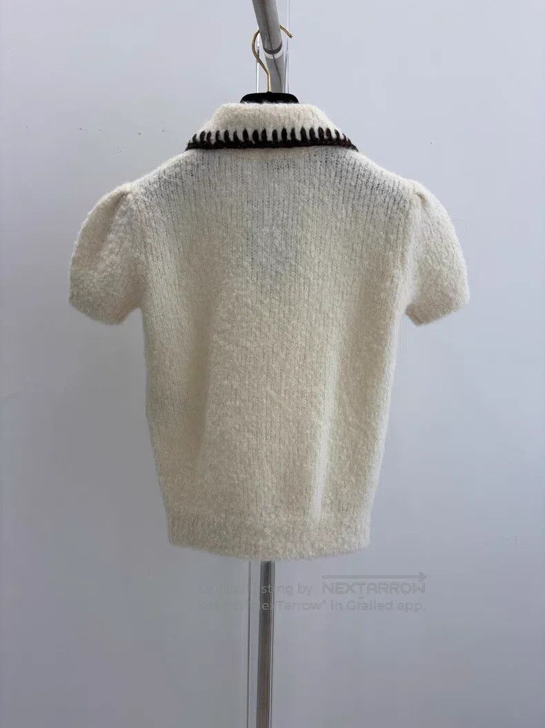 Chanel Chanel Ski Series Doll Leader Bow Diamond Button Top Knitt Size XXS / US 00 / IT 34 - 2 Thumbnail
