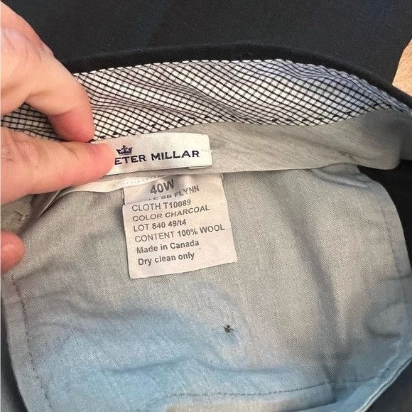 Peter Millar Peter Millar Wool Slacks - Raw Hem - Size‎ 40 Size 40S - 5 Thumbnail