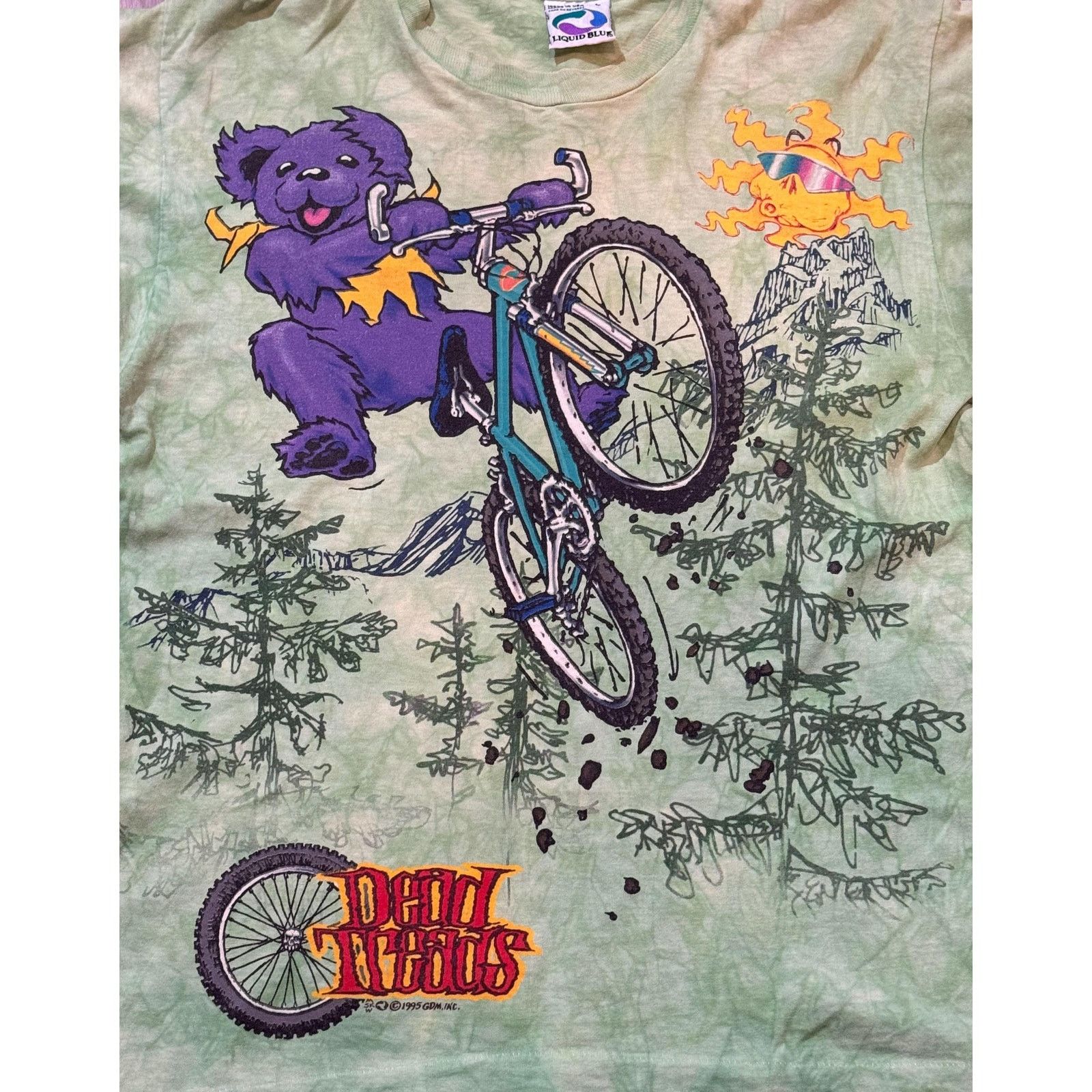 Liquid Blue Grateful Dead Mountain Bike Bear T 1995 Excellent condition Size US L / EU 52-54 / 3 - 4 Thumbnail