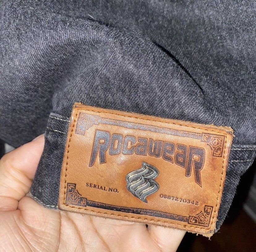 Rocawear Y2K ROCAWEAR OVERSIZED BLACK AND GOLD DENIM JACKET Size US L / EU 52-54 / 3 - 4 Thumbnail