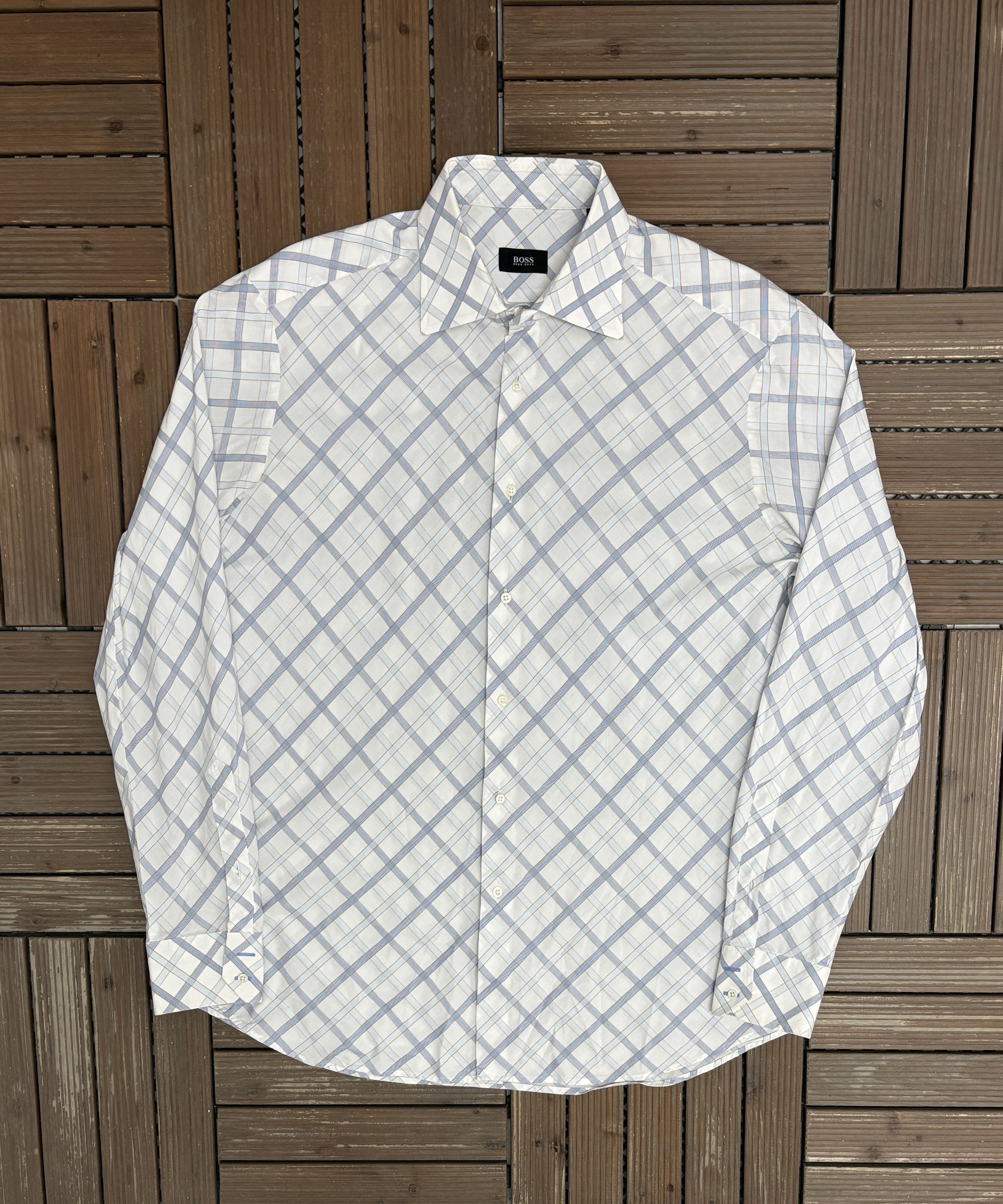Hugo Boss BOSS Hugo Boss White Button Down Shirt Size US L / EU 52-54 / 3 - 1 Thumbnail