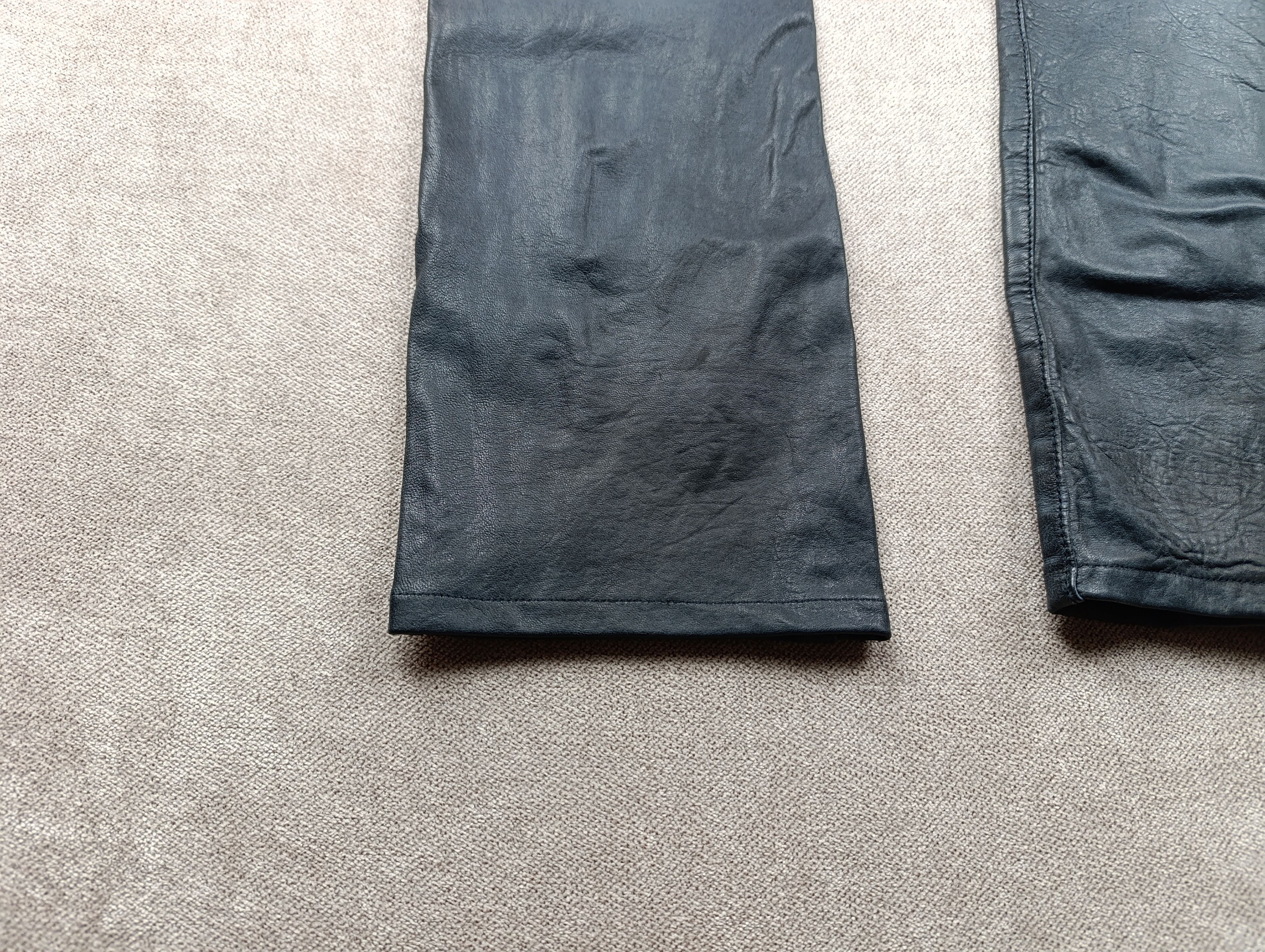 Armani 2000s Armani Navy Lamb Leather Slim Pants Size 30" / US 8 / IT 44 - 8 Thumbnail