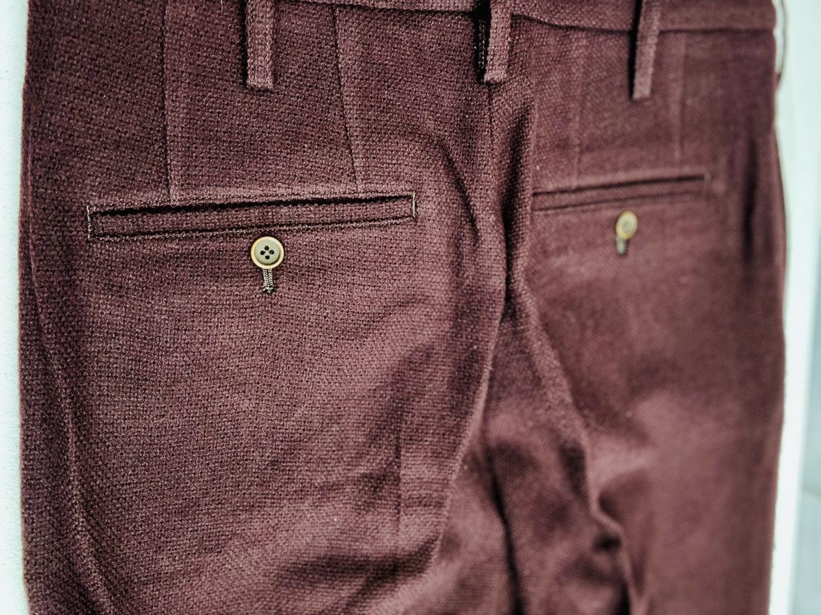 Yohji Yamamoto Yohji Yamamoto 🇯🇵 Dark Wine Crepe Wool Knit Trousers 34 NEW Size US 34 / EU 50 - 16 Thumbnail