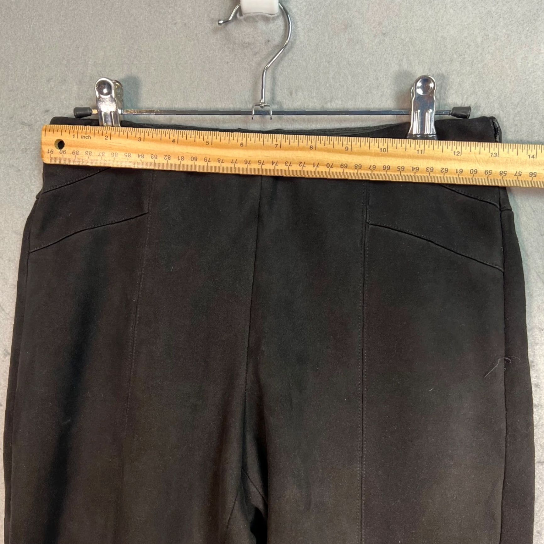 Zara Zara Basic Pants Womens Small Black Skinny Suede Like Texture Size 28" / US 6 / IT 42 - 4 Thumbnail
