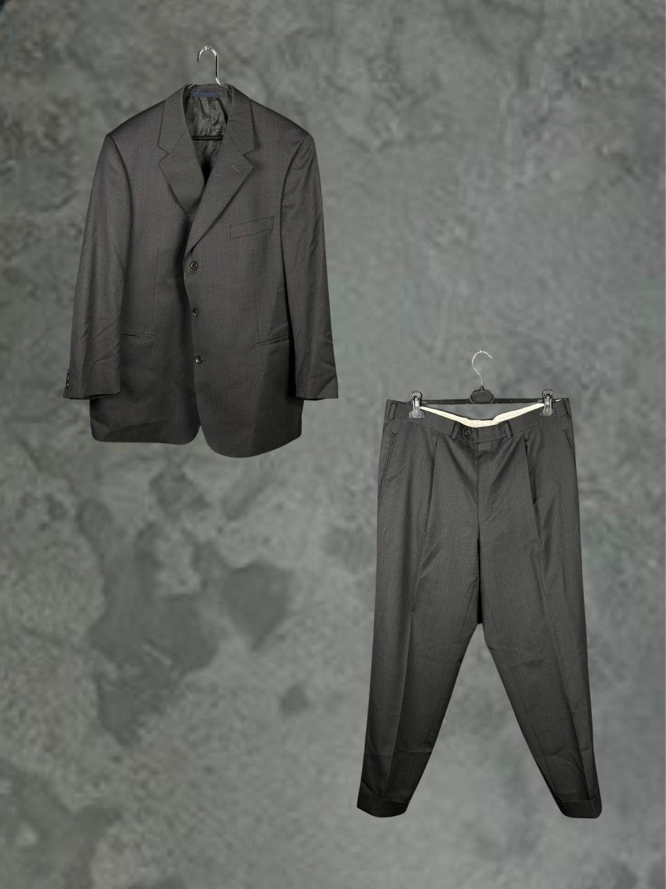 Vintage Mens Burberry London Super 100 Luxury Wool Suit