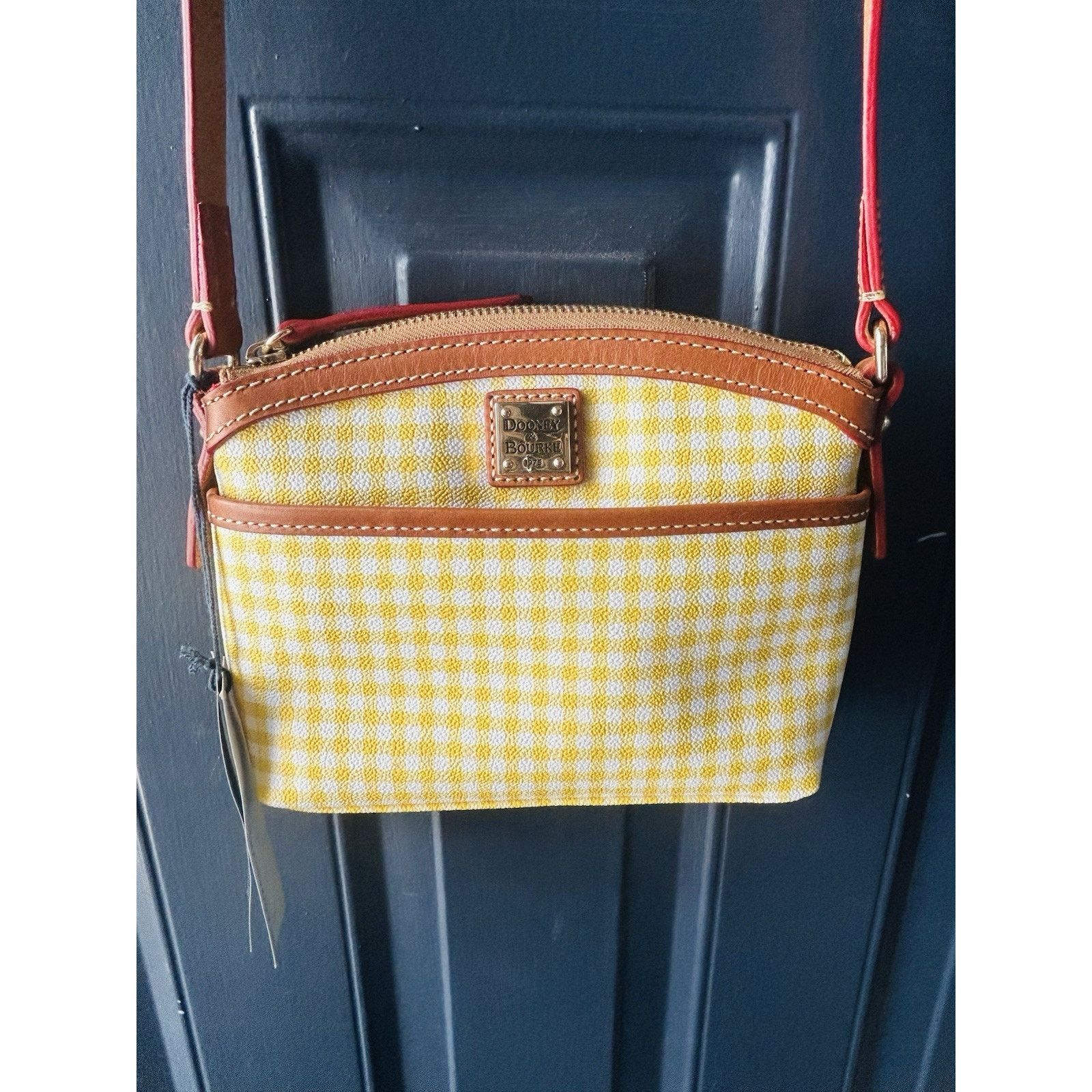 Dooney & Bourke Dooney & Bourke Domed Crossbody Gingham Yellow Plaid NWT Size ONE SIZE - 5 Thumbnail
