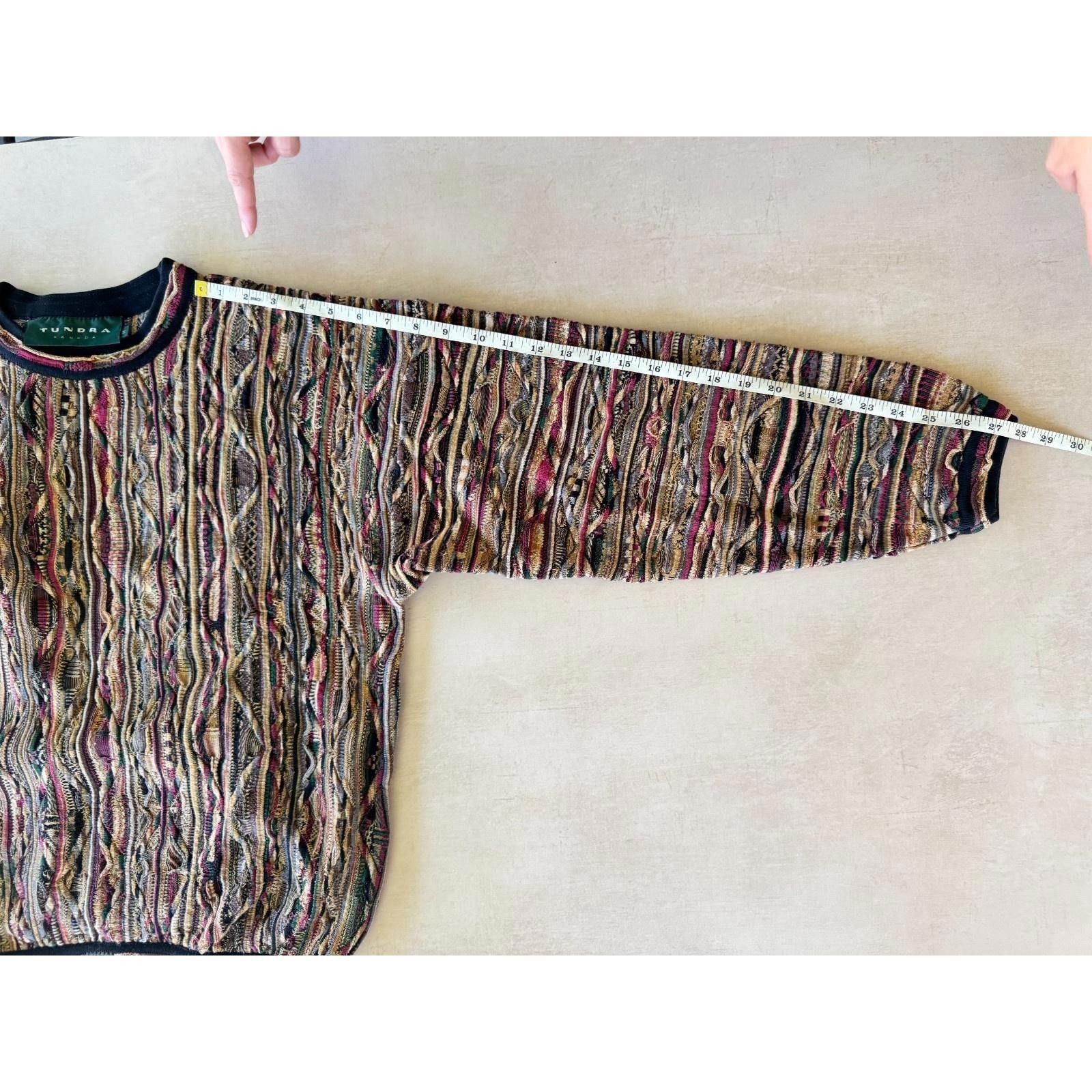 Tundra Men's M 90s Vintage Sweater 3D Knit Pullover