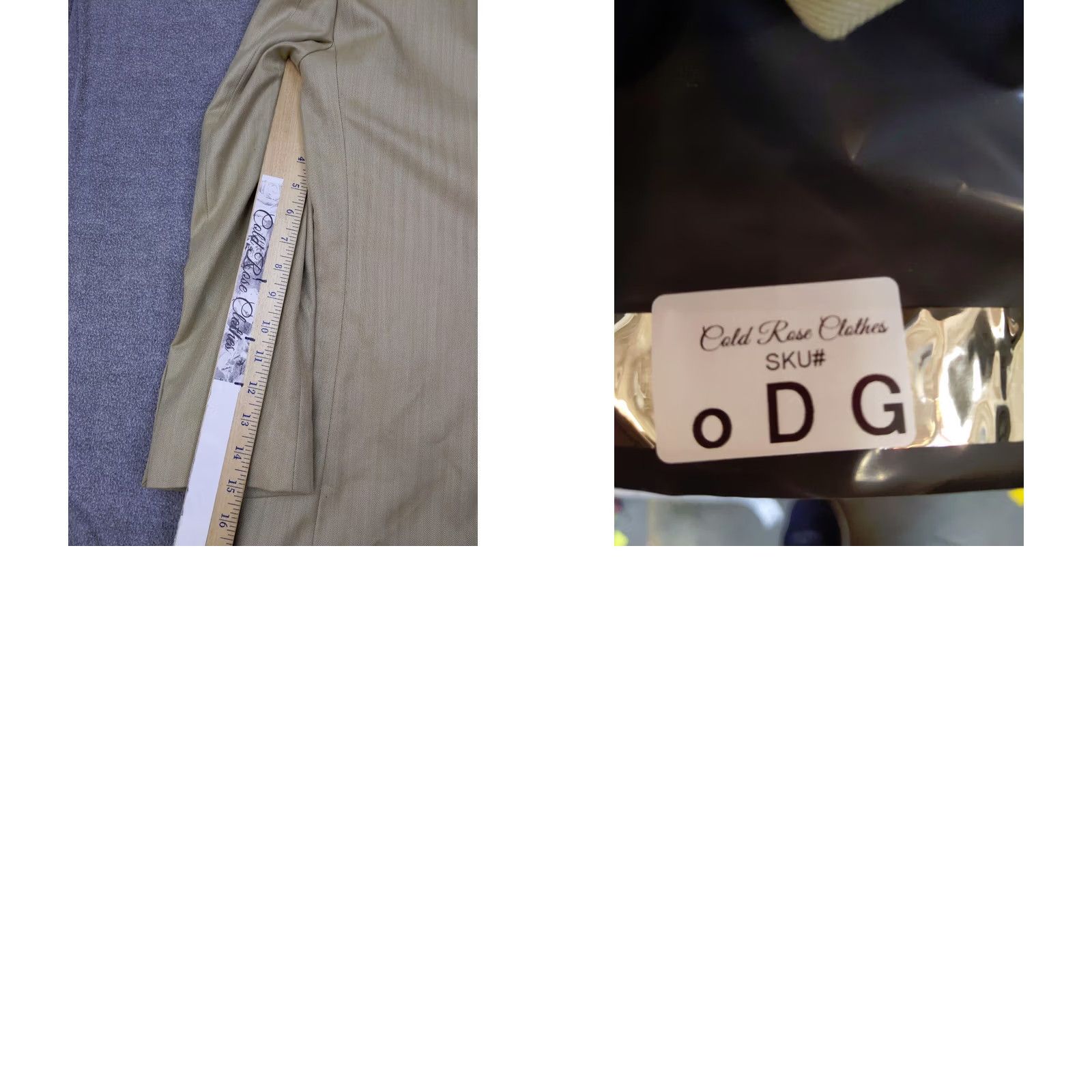 Joseph Joseph & Feiss Mens Blazer Jacket 2-Button Beige Herringbone 38R Viscose Polyester Notch Lapel"} Size 38R - 10 Thumbnail