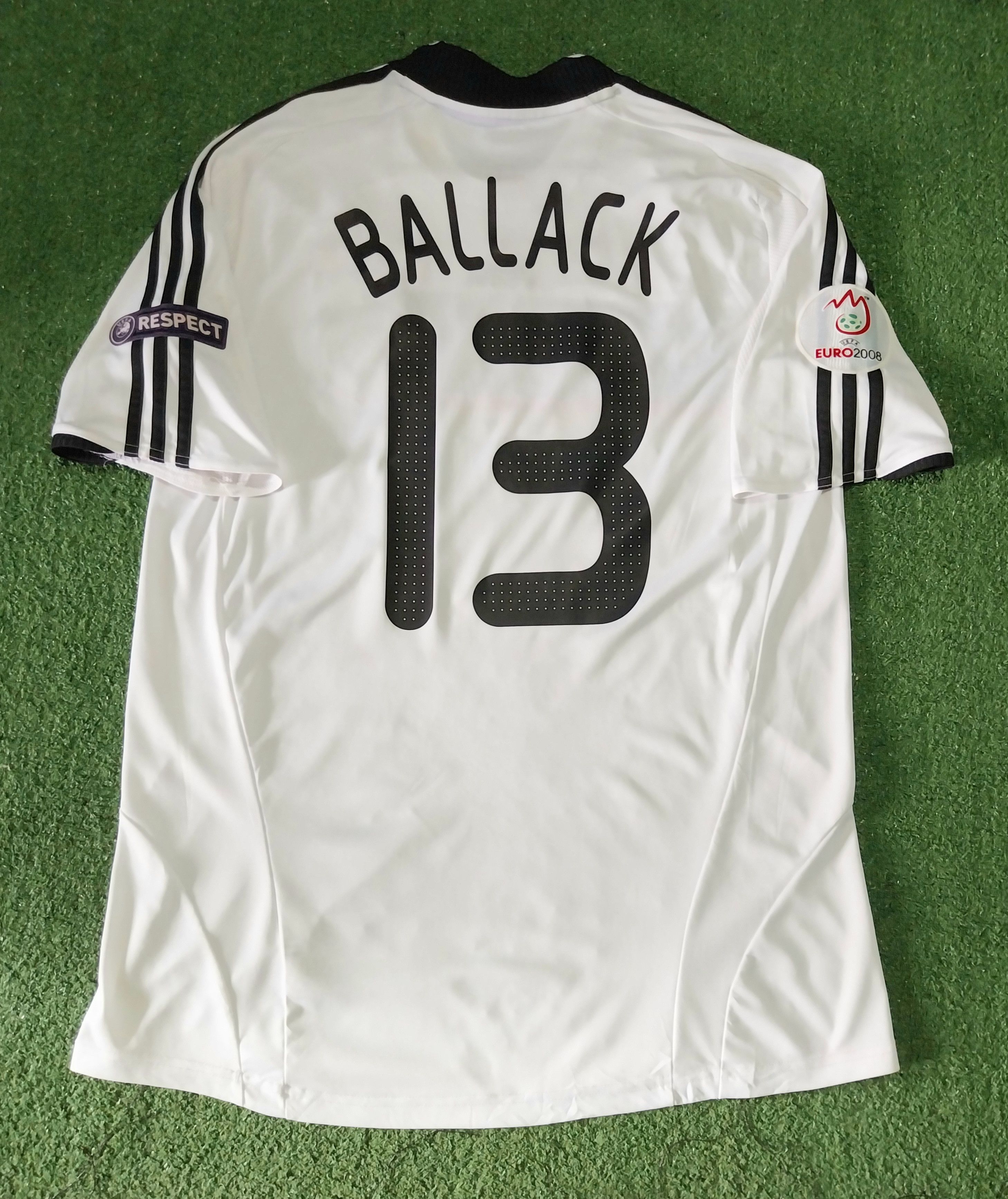 Adidas Germany home 2008/2009 michael ballack jersey football Size US L / EU 52-54 / 3 - 2 Thumbnail