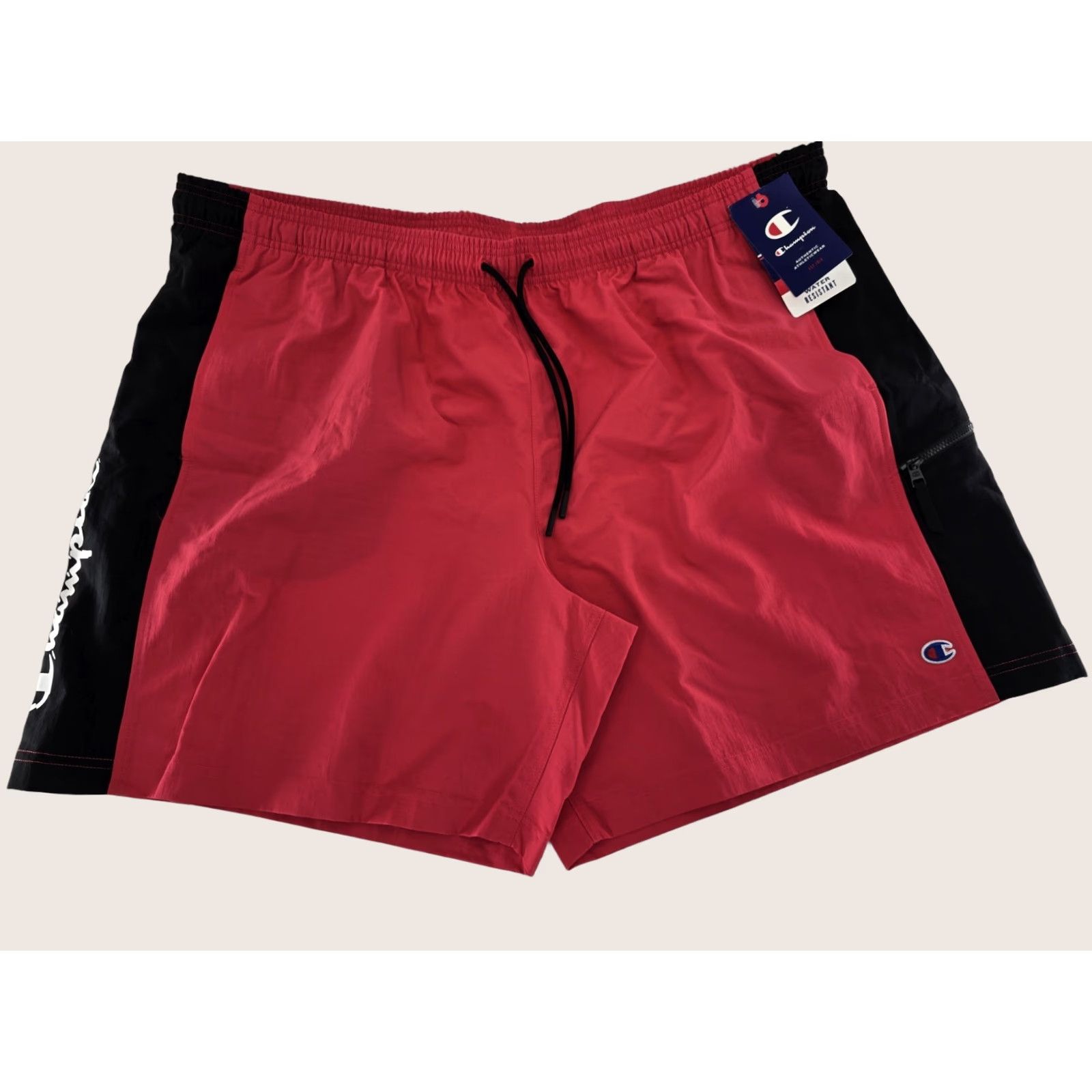 Champion Champion Men’s Lightweight Shorts - Red/Black - 2XL - Activewear Nike? Size US 39 - 1 Thumbnail