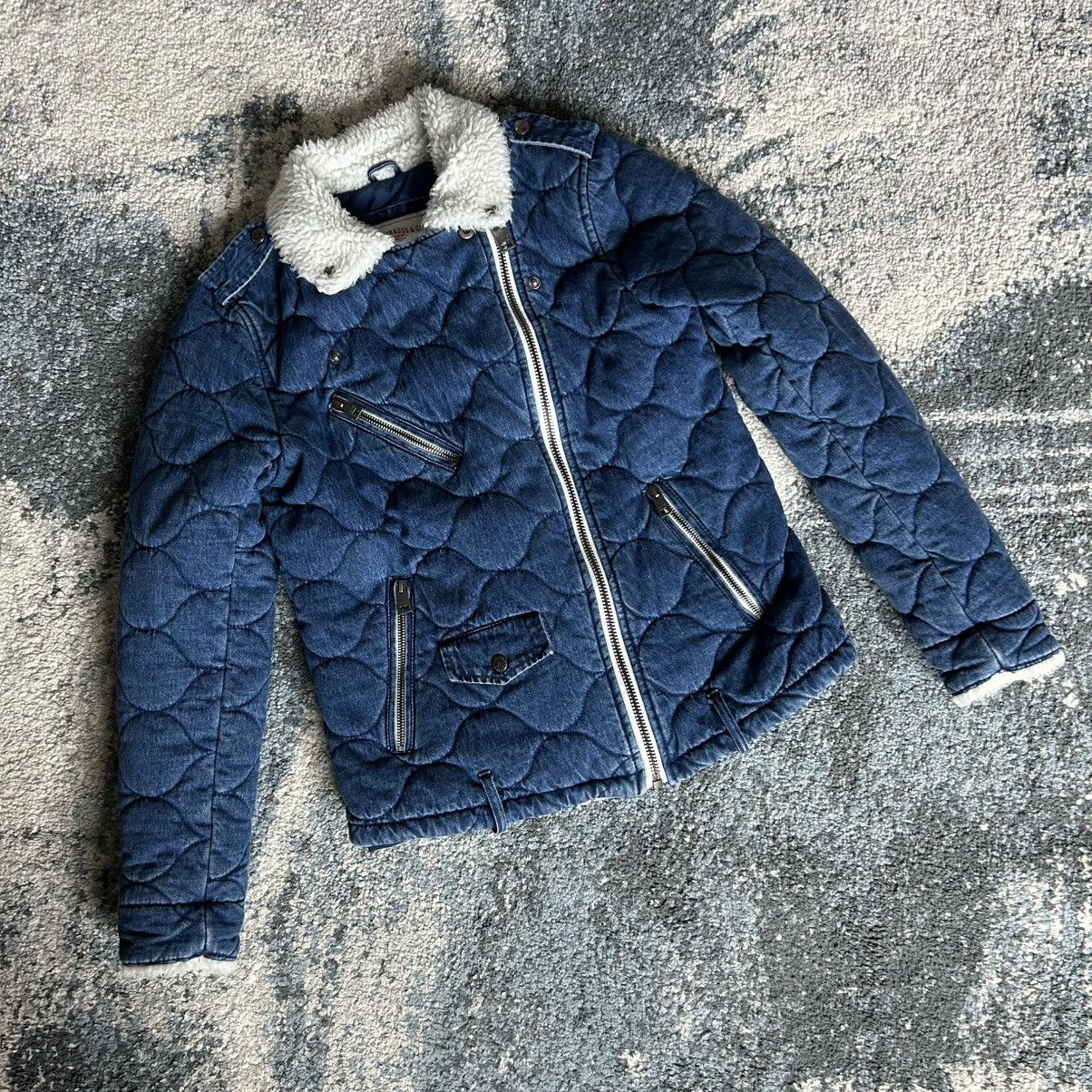 Levi's QUiLTED iNDiGO NATURAL WHiTE SHERPA LiNED TANKER JACKET ZiP Size XS / US 0-2 / IT 36-38 - 17 Thumbnail