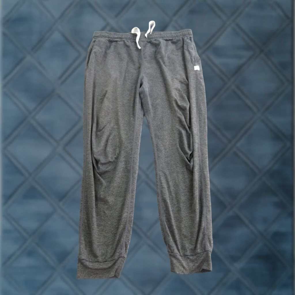 Vuori Vuori Mens Medium Gray Jogger Sweatpants Elastic Waist Pockets Tapered Leg Jersey Lounge Activewear Pants Size US 31 - 1 Thumbnail