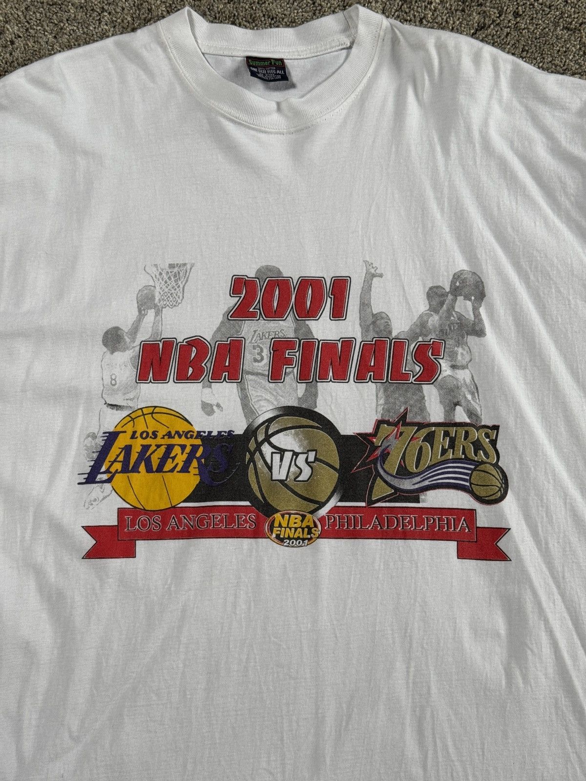 Vintage Vintage 2001 NBA Finals t-shirt (One Size Fits All) Size US XL / EU 56 / 4 - 5 Thumbnail