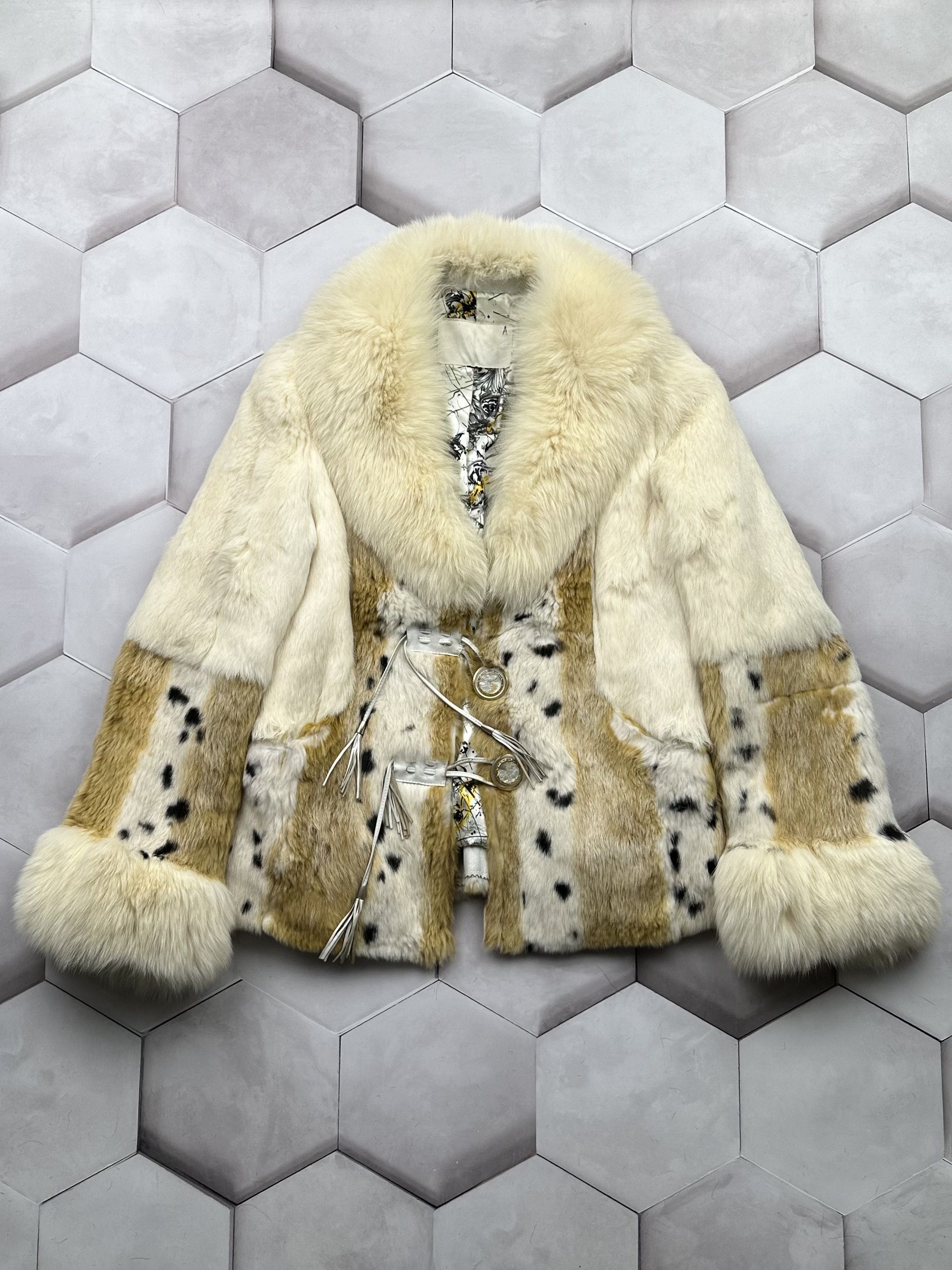 image of Genuine Leather x Leather Jacket Vintage 80's Real Fur Coat, Women's (Size Medium)