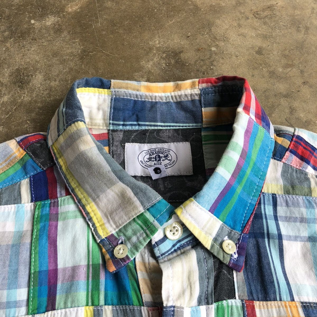 Bape OG Bape A Bathing Ape Camo Patchwork Long Slevee Shirt Size US S / EU 44-46 / 1 - 11 Thumbnail