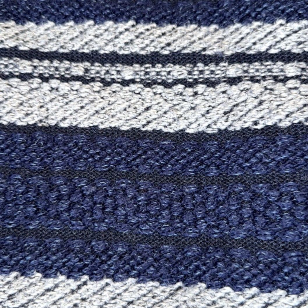 Chaps CHAPS Woven Duster Cardigan Jacket Striped Navy Blue Gray 2X Toggle Buttons Coat Plus Women 2XL Blue Cotton Blend 2Pockets Cozy Size XXL / US 16-18 / IT 52-54 - 6 Thumbnail