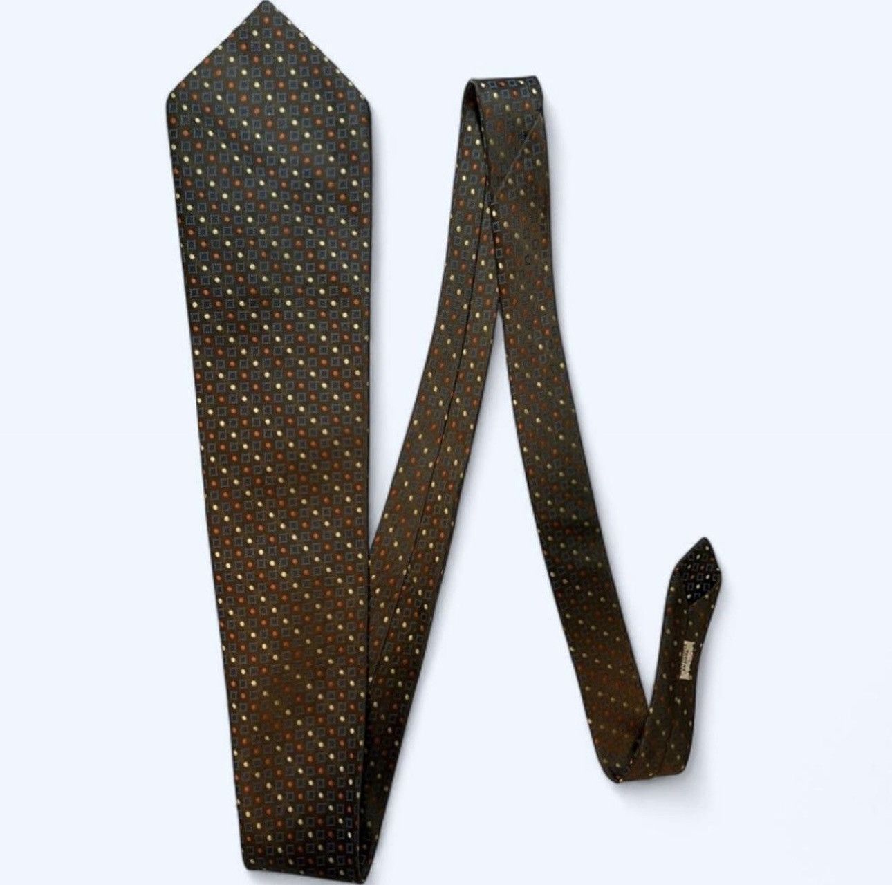 Other 1970s Armand Brown Blue and Gold Tie Size ONE SIZE - 2 Thumbnail
