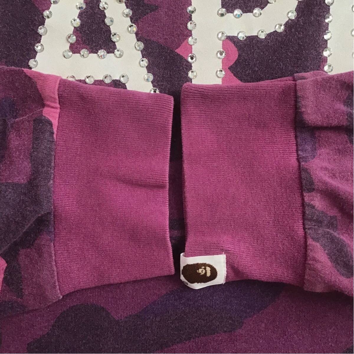 Bape × Nigo × Swarovski Swarovski BAPE logo purple camo long sleeve T-shirt APE NIGO Size US M / EU 48-50 / 2 - 8 Thumbnail