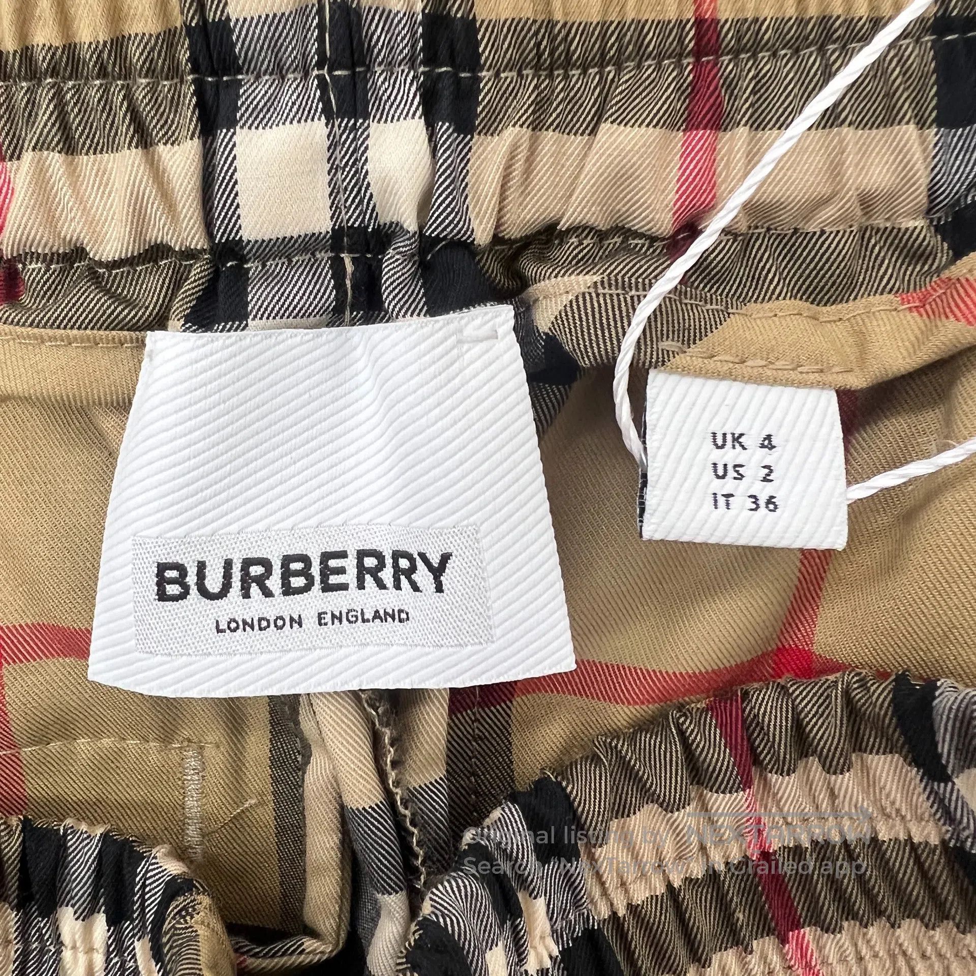 Burberry Burberry Brown Classic Plaid Design Cotton Elastic Waist C Size 35" - 5 Thumbnail