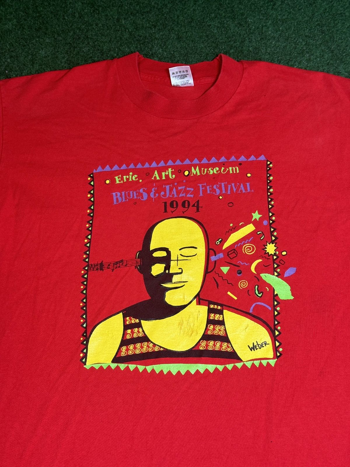 Fruit Of The Loom × Vintage Vtg 90s Blues Jazz Festival Erie Art Museum 1994 T Shirt Size US XL / EU 56 / 4 - 2 Thumbnail