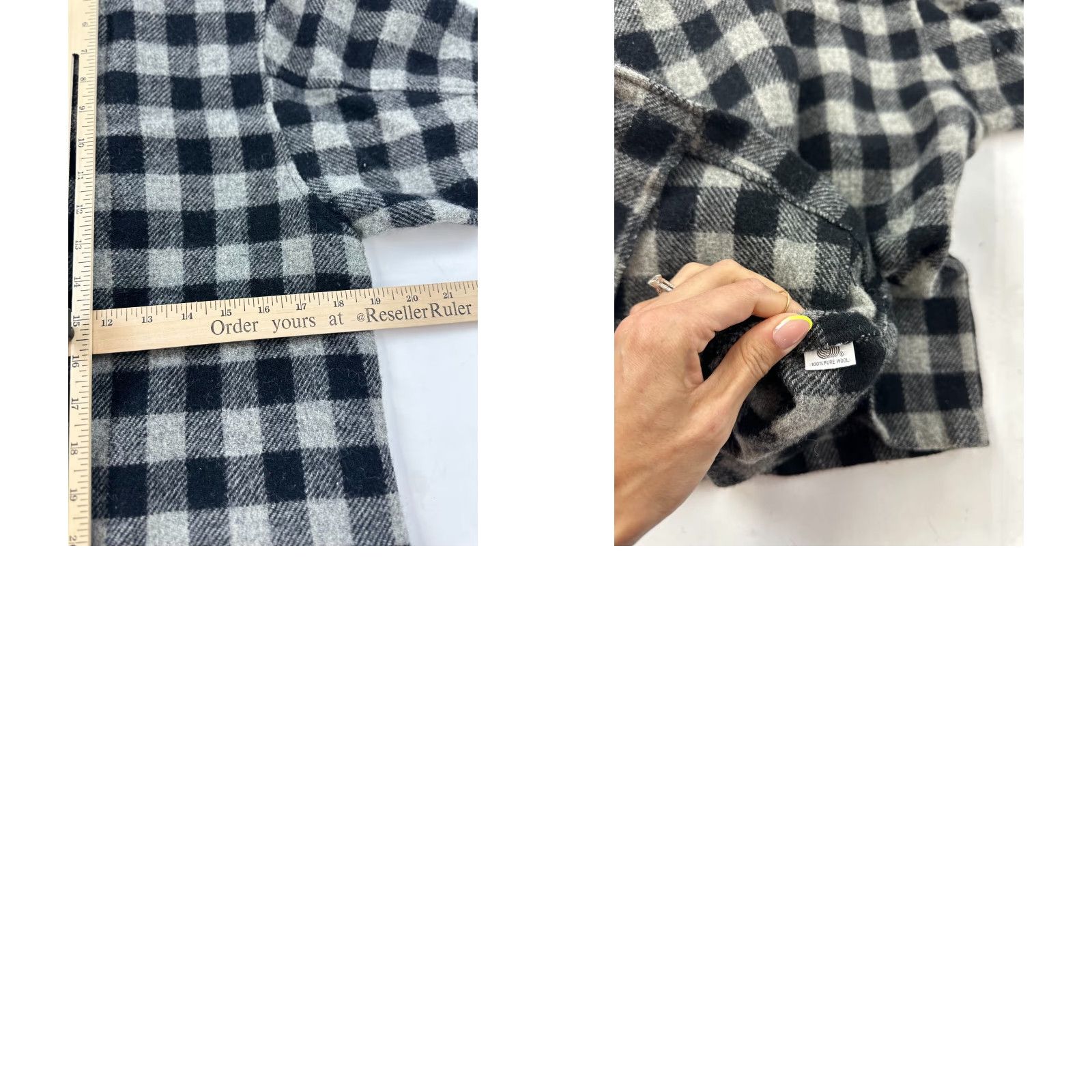 Toffs Toffs Blazer Womens 5/6 Black Gray Check Wool Long Sleeve Single Breasted Button Short Size S / US 4 / IT 40 - 8 Thumbnail