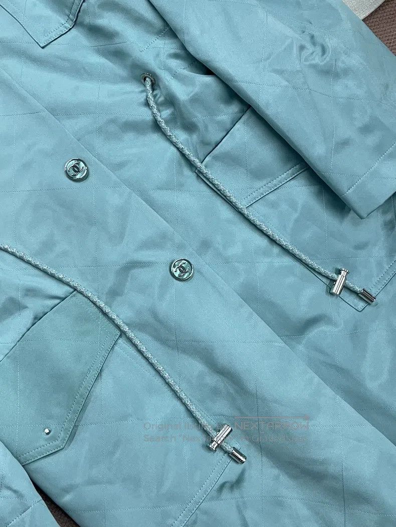 Chanel Chanel Lake green silk hooded jacket Size XS / US 0-2 / IT 36-38 - 5 Thumbnail