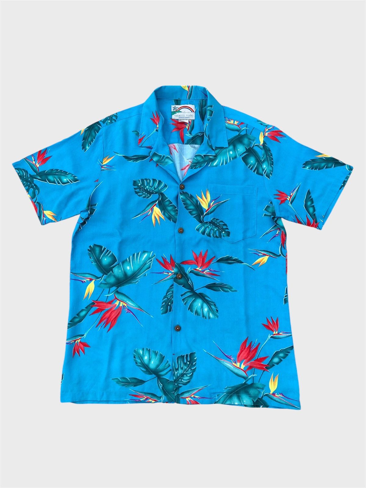 Vintage Vintage Paradise Found Honolulu, Hawaii 100% Rayon Button Size US M / EU 48-50 / 2 - 1 Thumbnail