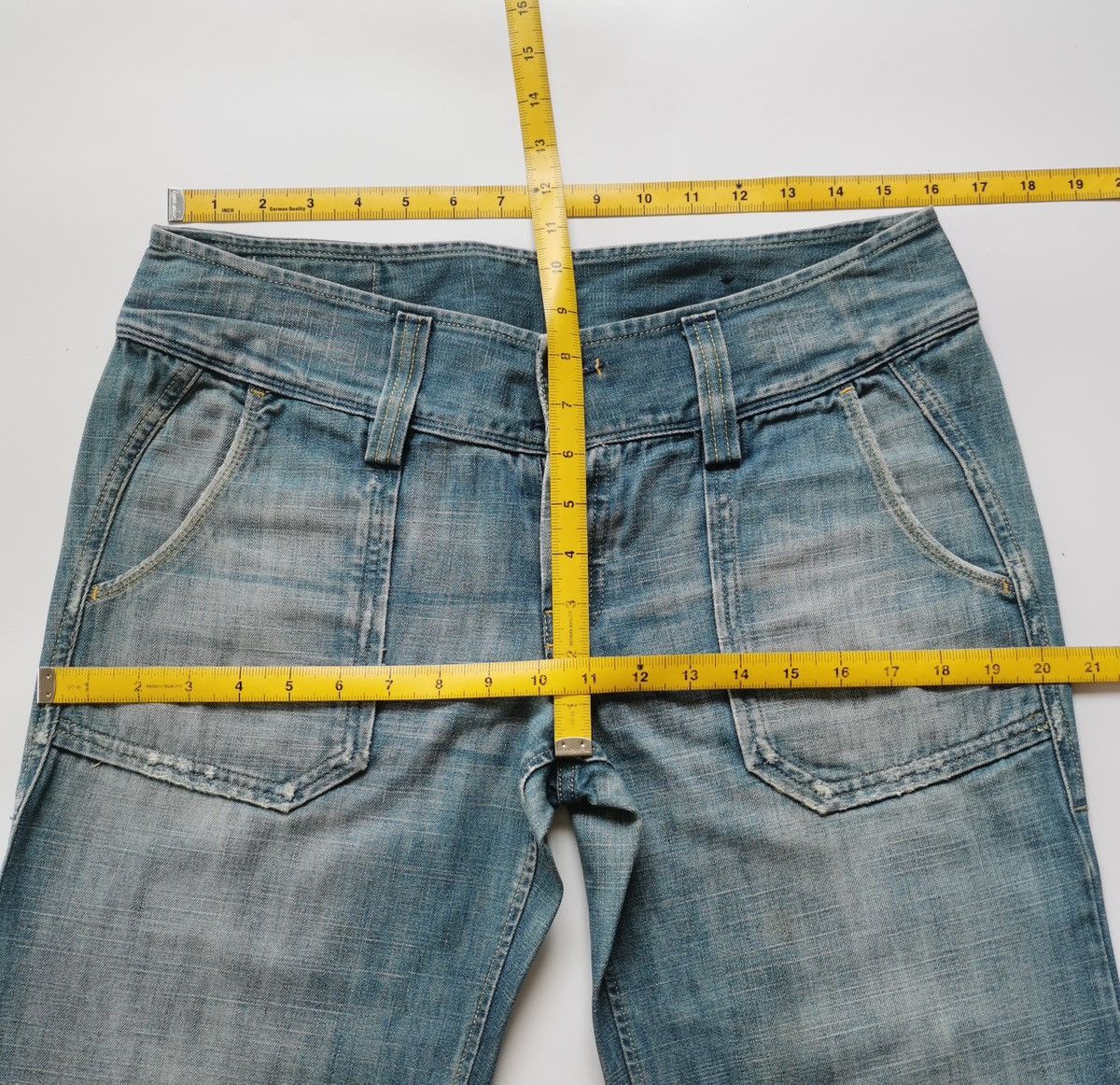 Diesel Wide Flared Bootcut Diesel Distressed Jeans Size 32" / US 10 / IT 46 - 12 Thumbnail