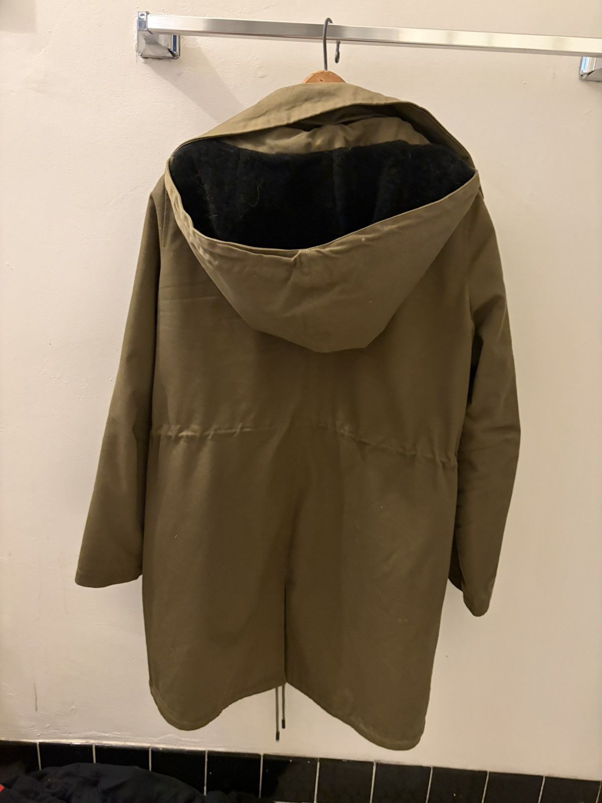 The Arrivals Olive Parka Jacket with Shearling hood Size L / US 10 / IT 46 - 4 Thumbnail