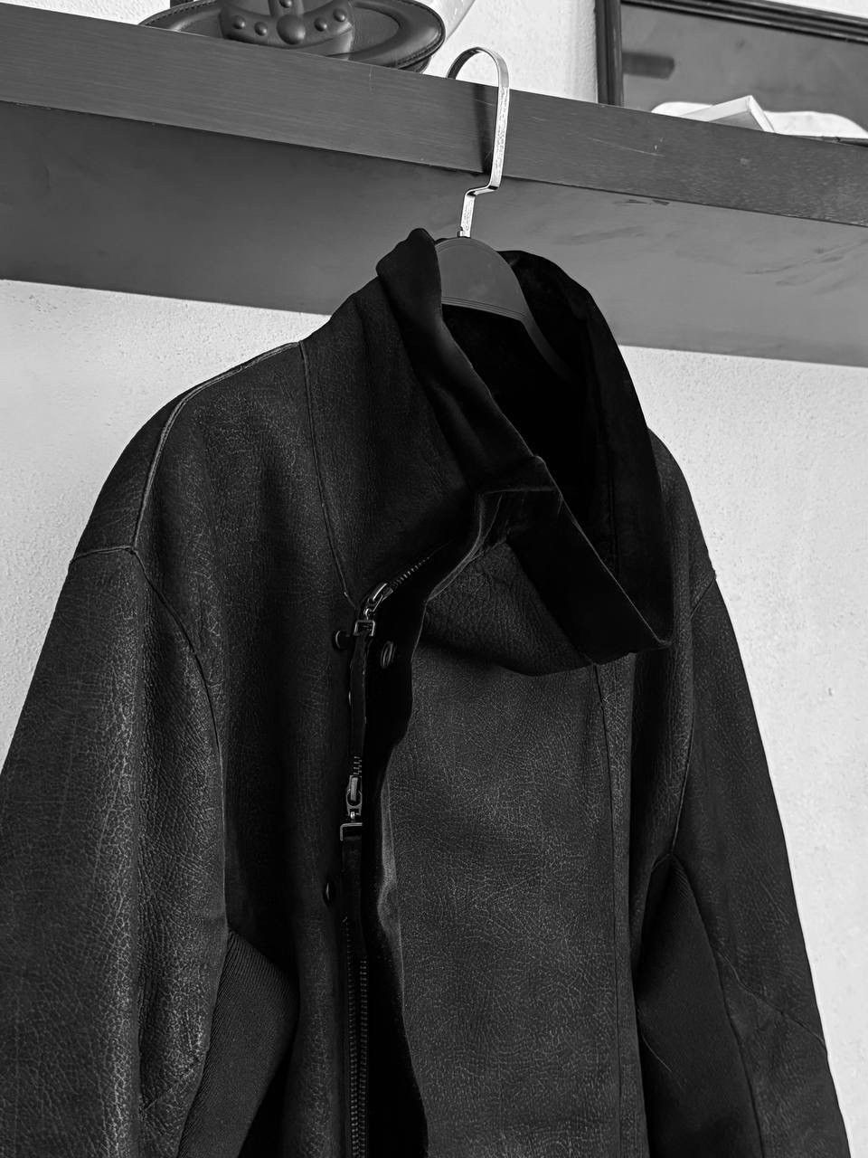 Emporio Armani FW2011 Emporio Armani Leather Asymmetric Jacket Size US XL / EU 56 / 4 - 3 Thumbnail