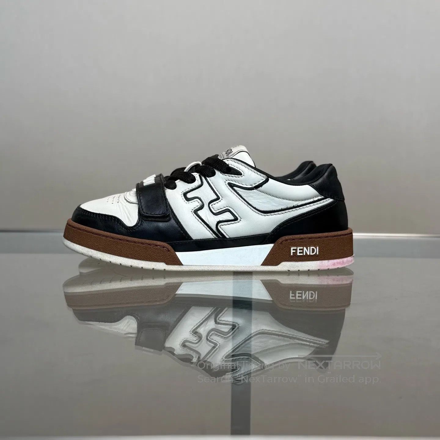 Fendi FENDI Match: Black, White, and Brown Color-Painted Velcro Size US 7.5 / IT 37.5 - 2 Thumbnail