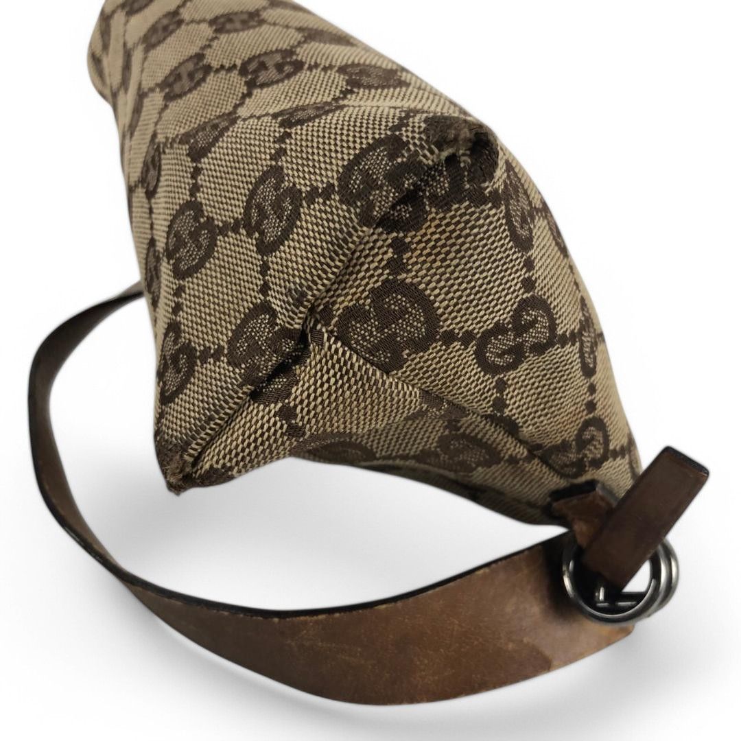 Gucci Gucci - Canvas Leather Brown Handbag GG Monogram Size ONE SIZE - 5 Thumbnail