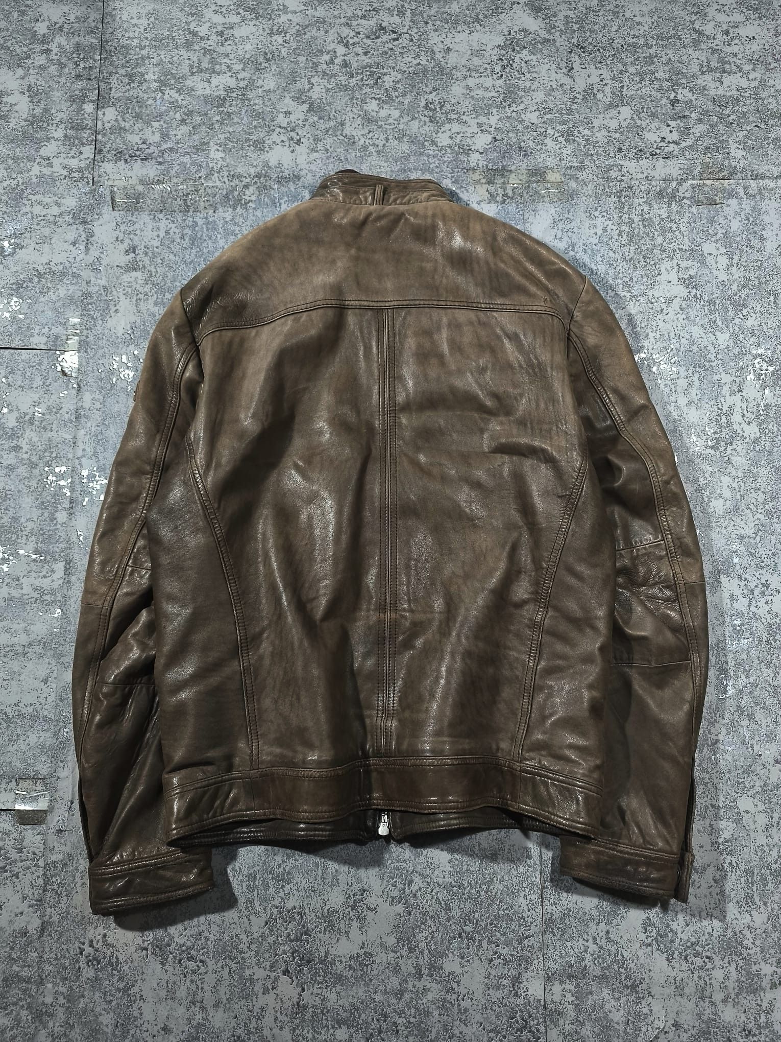 Peuterey Vtg Peuterey Biker Brown Leather Jacket Avantgarde Designer Size US L / EU 52-54 / 3 - 6 Thumbnail