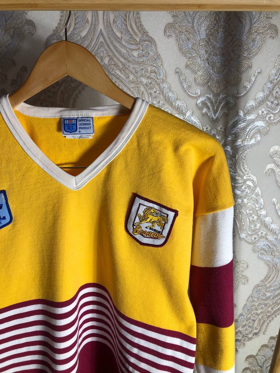 Canterbury of New Zealand VINTAGE BRISBANE BRONCOS AUSTRALIA RUGBY JERSEY RETRO 90s Size US M / EU 48-50 / 2 - 2 Thumbnail