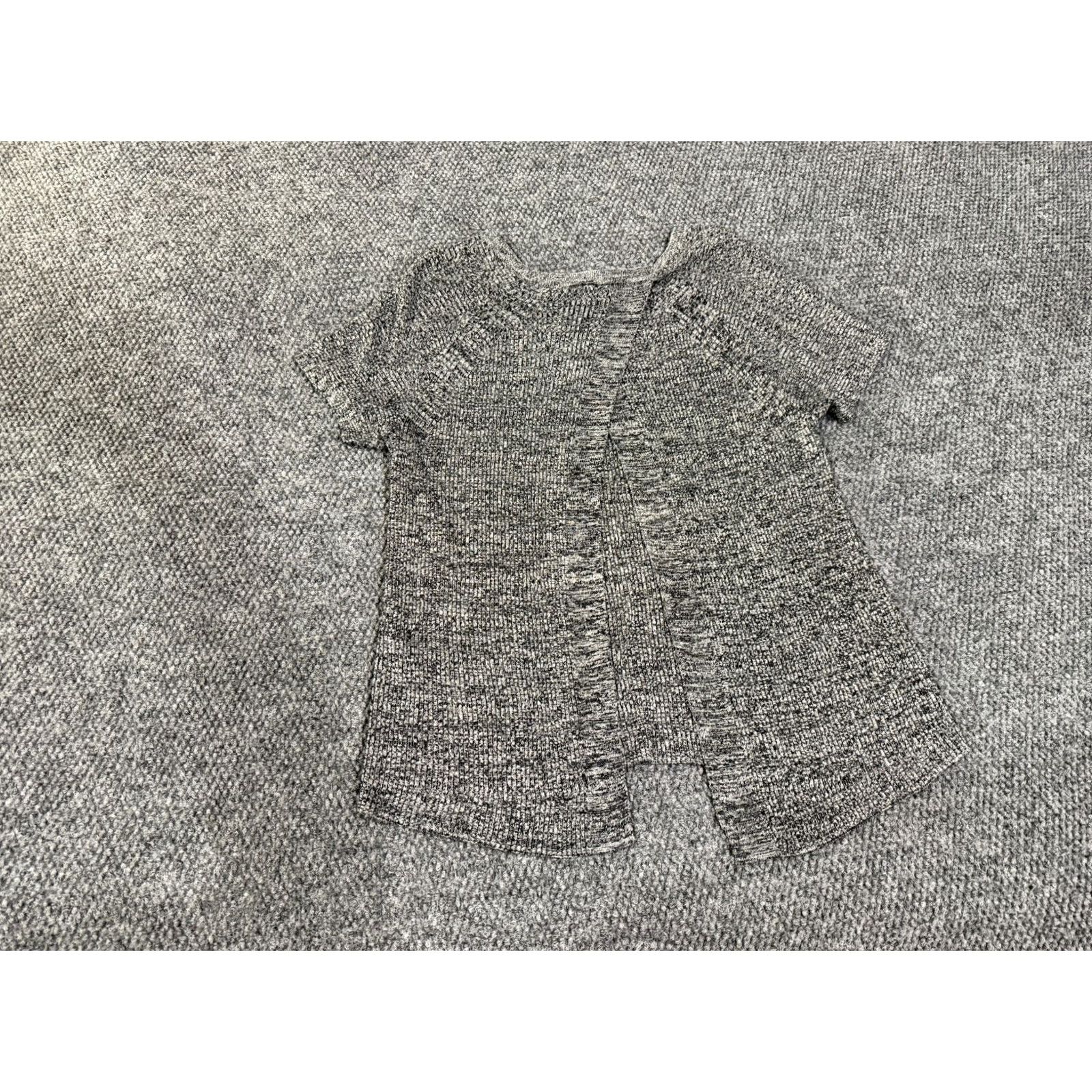 Eileen Fisher Eileen Fisher Knit Sweater Womens L Gray Marled Short Sleeve Pullover Casual Classic Knit Hemp Nylon Breathing Lightweight Size L / US 10 / IT 46 - 6 Thumbnail