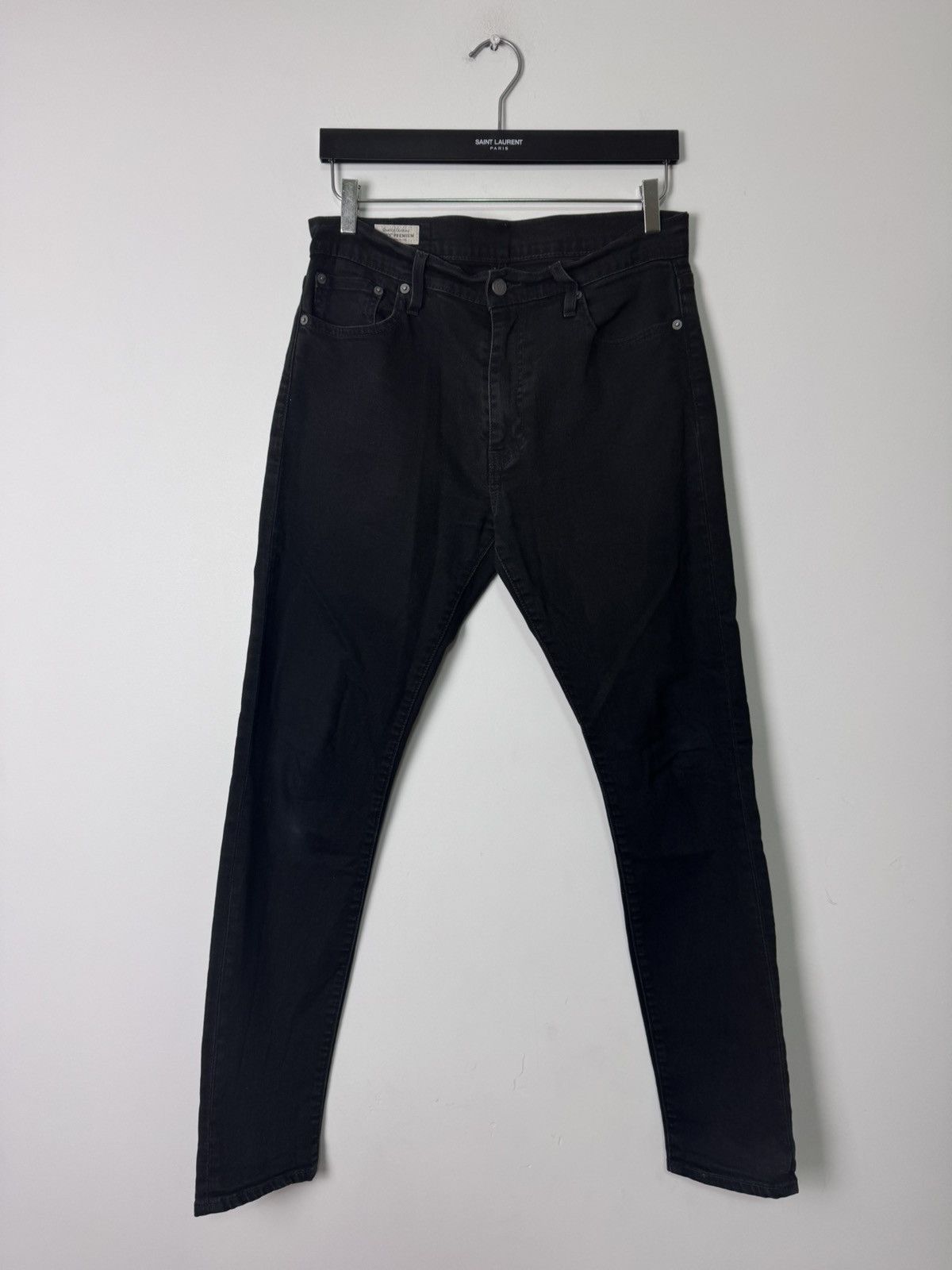 Levi's Levi’s 512 Black Slim Tapered Jeans Size US 30 / EU 46 - 2 Thumbnail