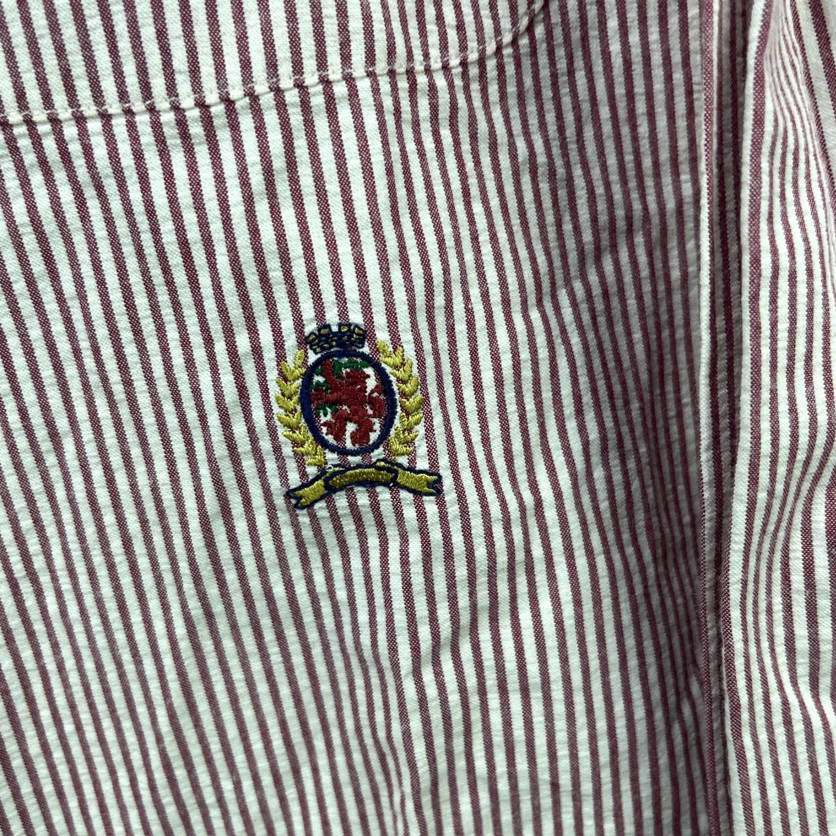 Tommy Hilfiger Vintage Tommy Hilfiger Crest Button Up Long Sleeve Shirt XL Men White 90s Striped Crest Button Up Mens XL Vintage 90s Tommy Hilfiger Shirt Size US XL / EU 56 / 4 - 3 Thumbnail