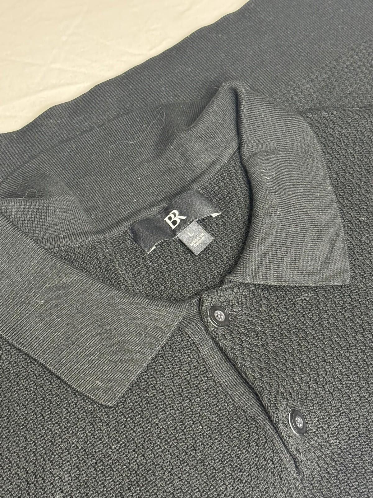 Banana Republic Banana Republic Mens Large Black Mesh Shirt Size US L / EU 52-54 / 3 - 6 Thumbnail