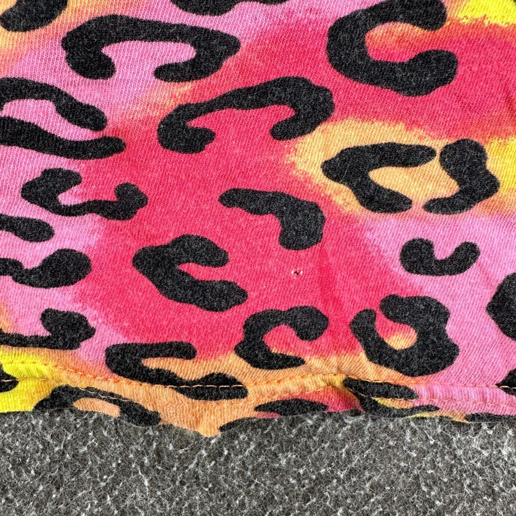 Pinko VINTAGE Leopard Print Shirt Women L Sleeveless Tank Top Pink Yellow Tie Dye Y2K Camisole USA Leopard Casual Mens? Size L / US 10 / IT 46 - 3 Thumbnail