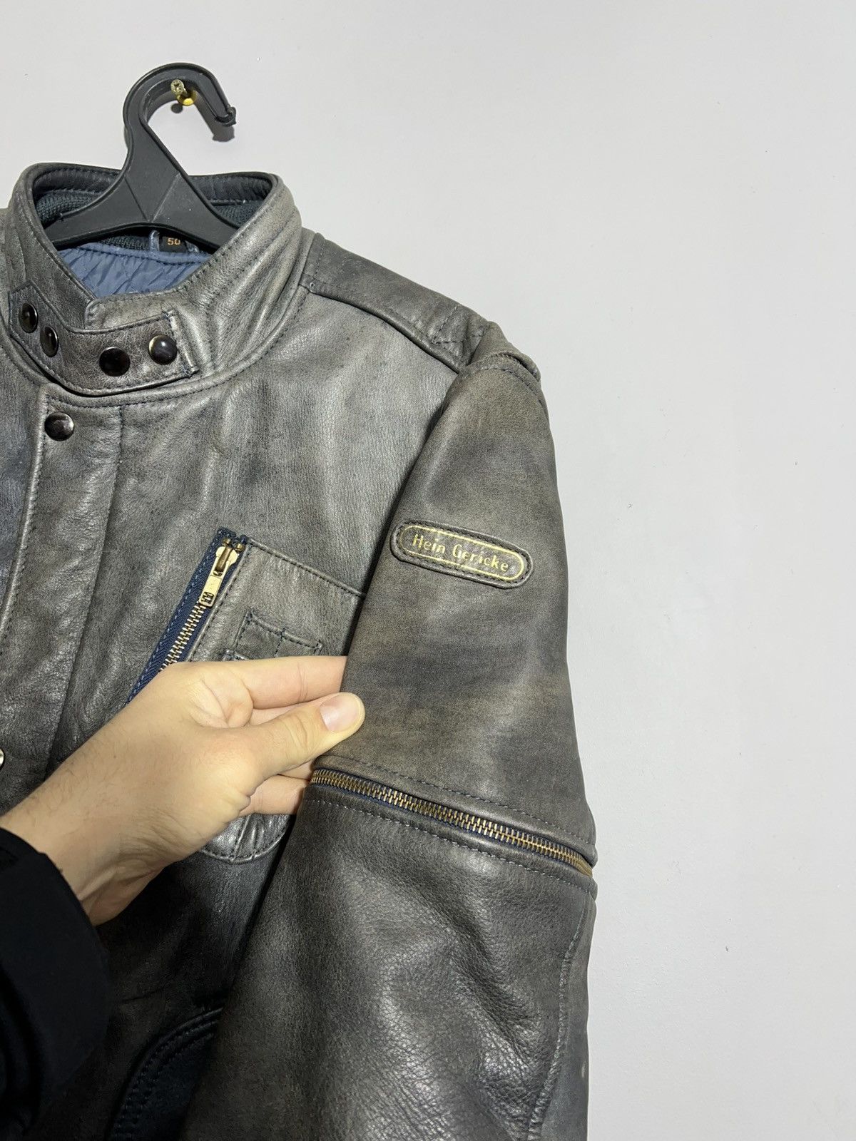 Hein Gericke × Vintage Vintage 90s Hein Gericke Leather Biker Zipper Racing Jacket Size US M / EU 48-50 / 2 - 11 Thumbnail