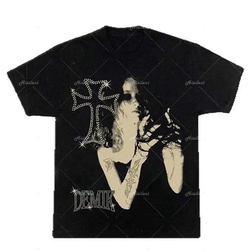 Japanese Brand Tamaki x Ryoka Rhinestones T-Shirt Vintage Oversized Size US L / EU 52-54 / 3 - 2 Thumbnail