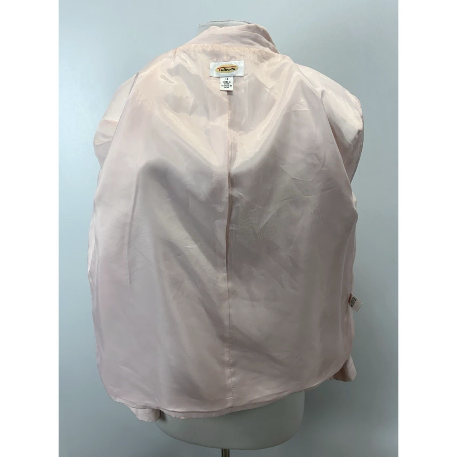 Talbots Vtg Talbots Silk Linen Blazer Jacket Sz 14 Pale Pink Lined Career Classic 90s Size XL / US 12-14 / IT 48-50 - 5 Thumbnail