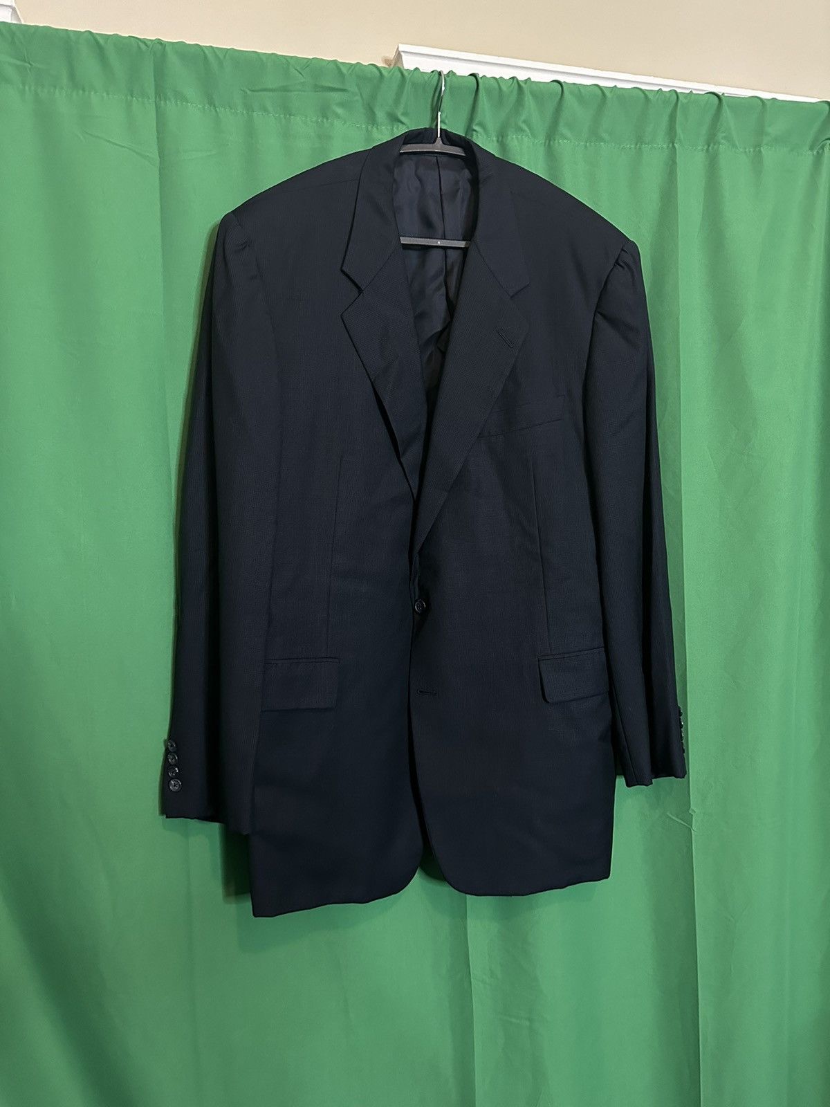 Hickey Freeman × Loro Piana Super 120s Tasmanian wool navy blue blazer Size 46L - 1 Thumbnail