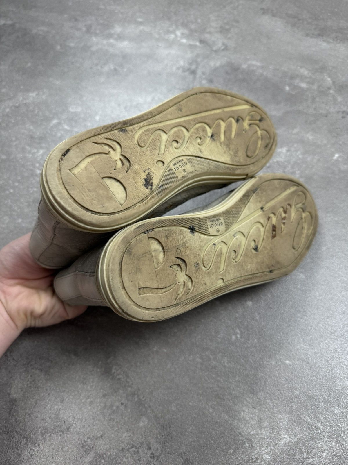 Gucci × Vintage Gucci hi top shoes sneakers monogram vintage old money Size US 6.5 / IT 36.5 - 9 Thumbnail