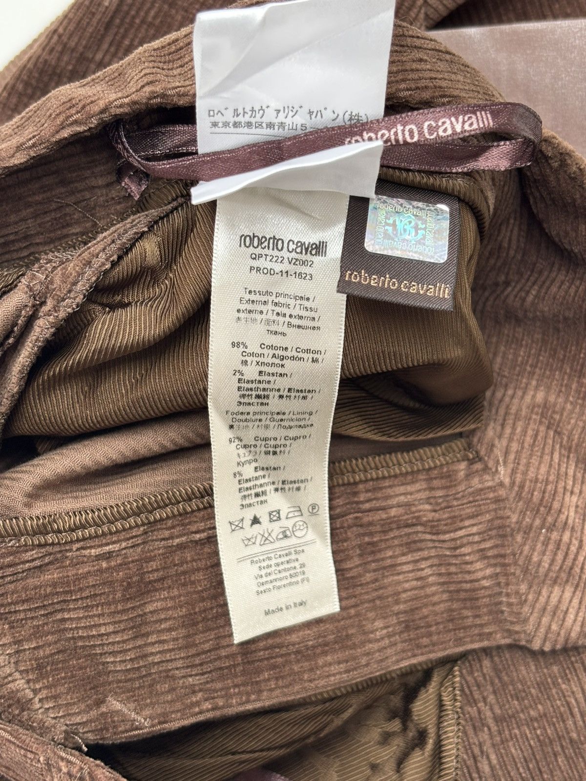 Roberto Cavalli 2000s Corduroy Flare Pants Size US 26 / EU 42 - 9 Thumbnail