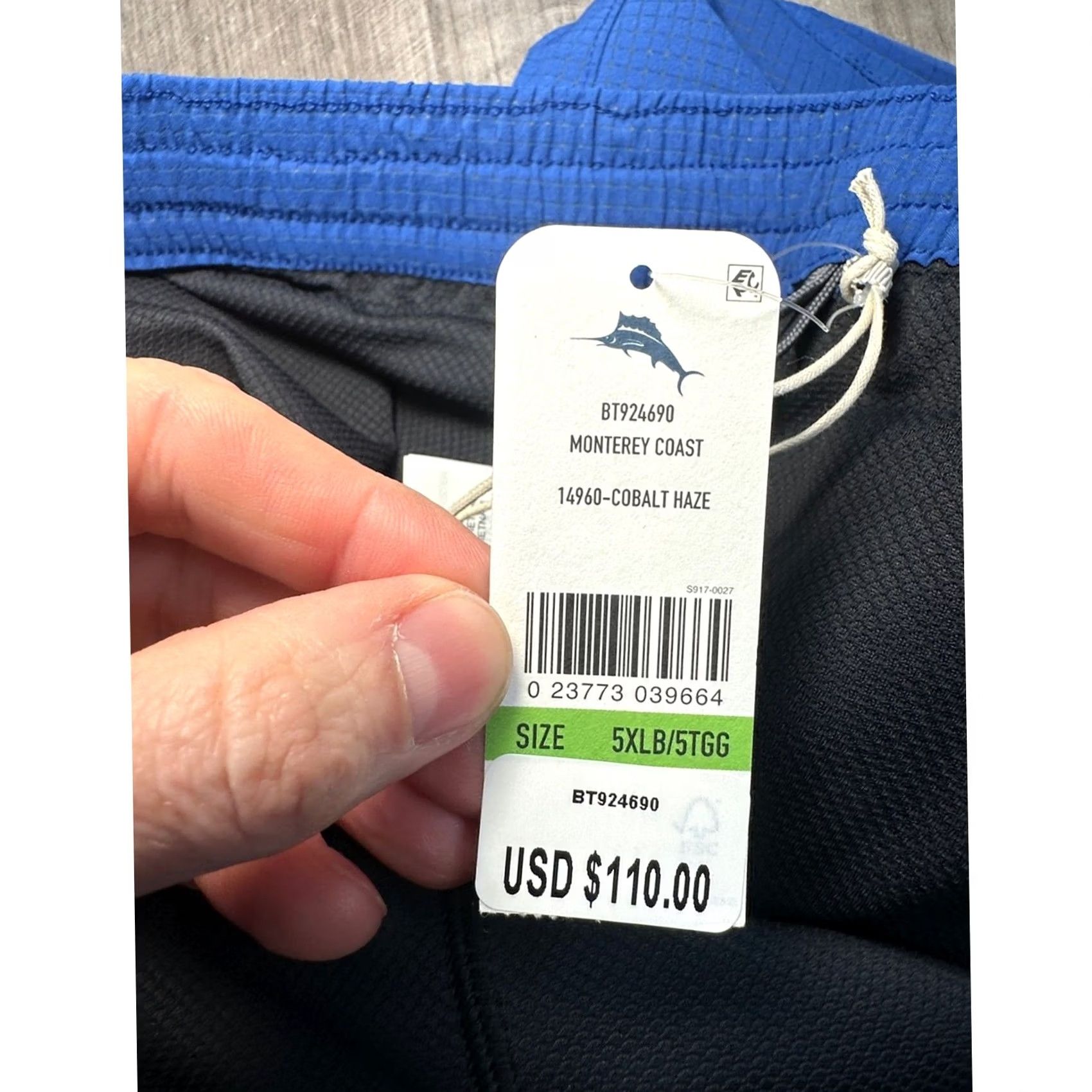Tommy Bahama VINTAGE Tommy Bahama Island Zone Monterey Coast Cobalt Haze Lined Hybrid Shorts 5XLB Mens Big 5X Blue Pants Shorts Size US 39 - 7 Thumbnail